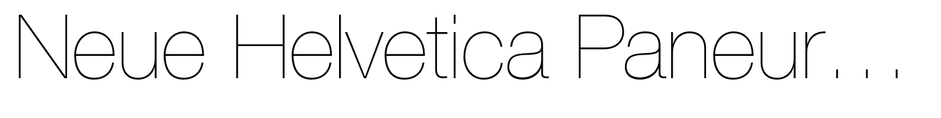 Neue Helvetica Paneuropean 25 Ultra Light
